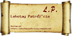 Lehotay Patrícia névjegykártya